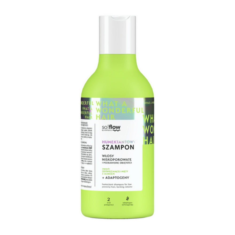 SO!FLOW by VIS PLANTIS Humektantowy szampon do włosów niskoporowatych 400ml