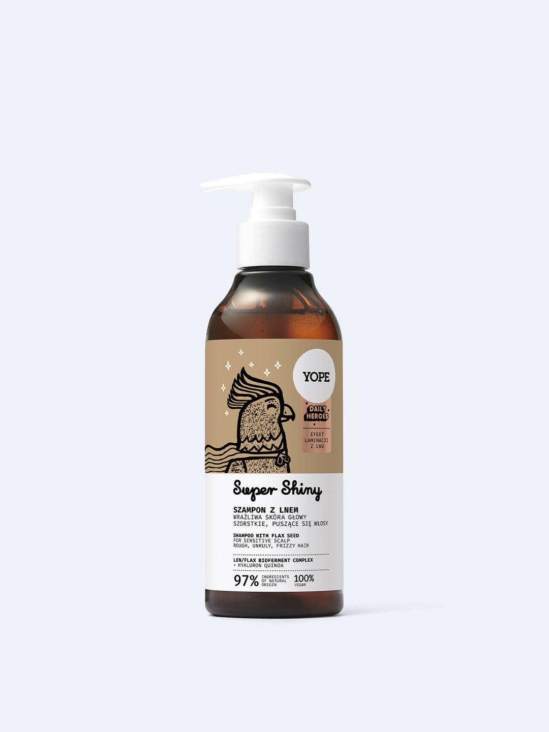 YOPE Super Shiny Wygładzający szampon do puszących się włosów 300 ml