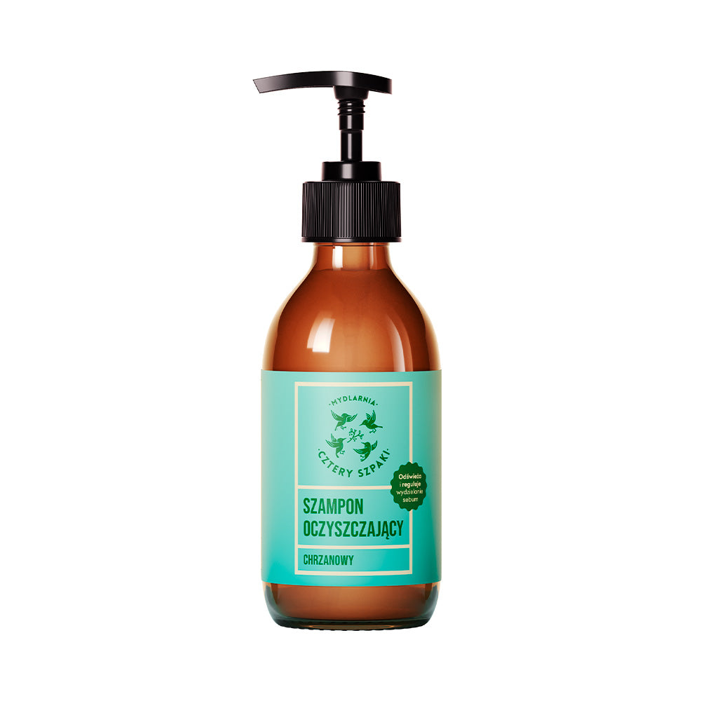 MYDLARNIA CZTERY SZPAKI Szampon oczyszczający Chrzanowy 300ml szkło