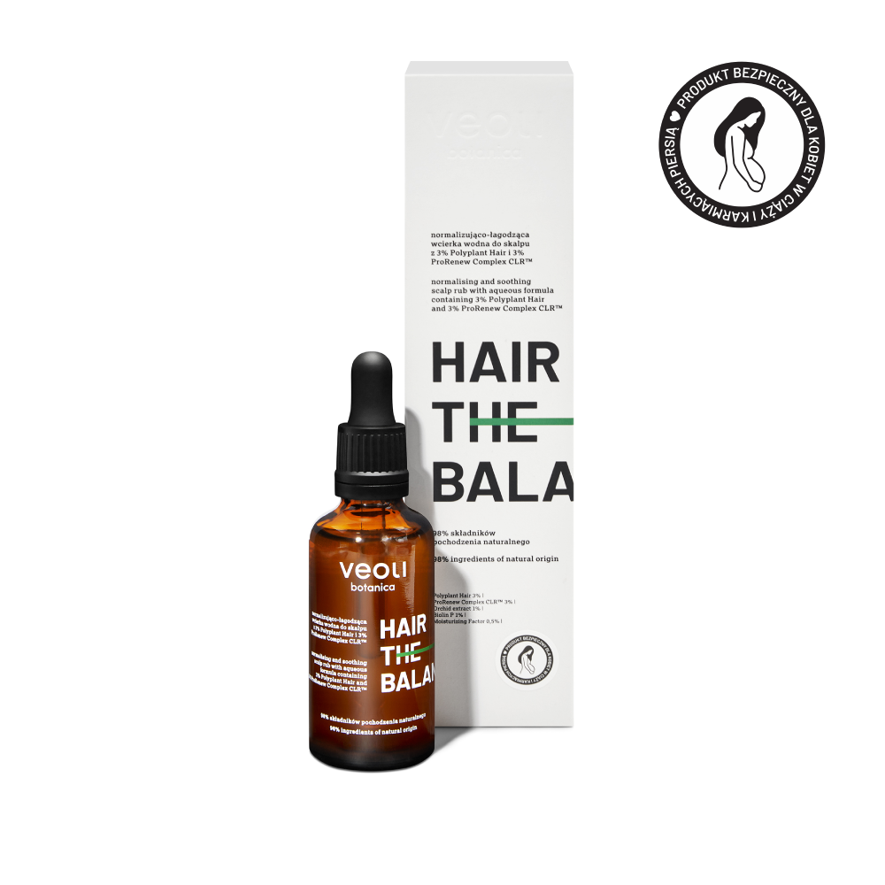 VEOLI BOTANICA Hair The Balance Normalizująco - łagodząca wcierka wodna do skalpu z 3% Polyplant Hair i 3% ProRenew Complex CLR™ 50ml