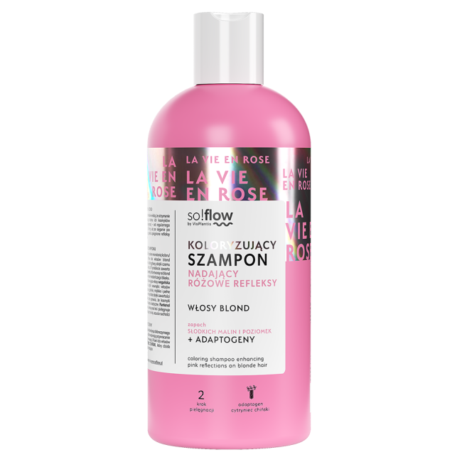 SO!FLOW Coloring shampoo with pink reflections for blonde hair 300ml