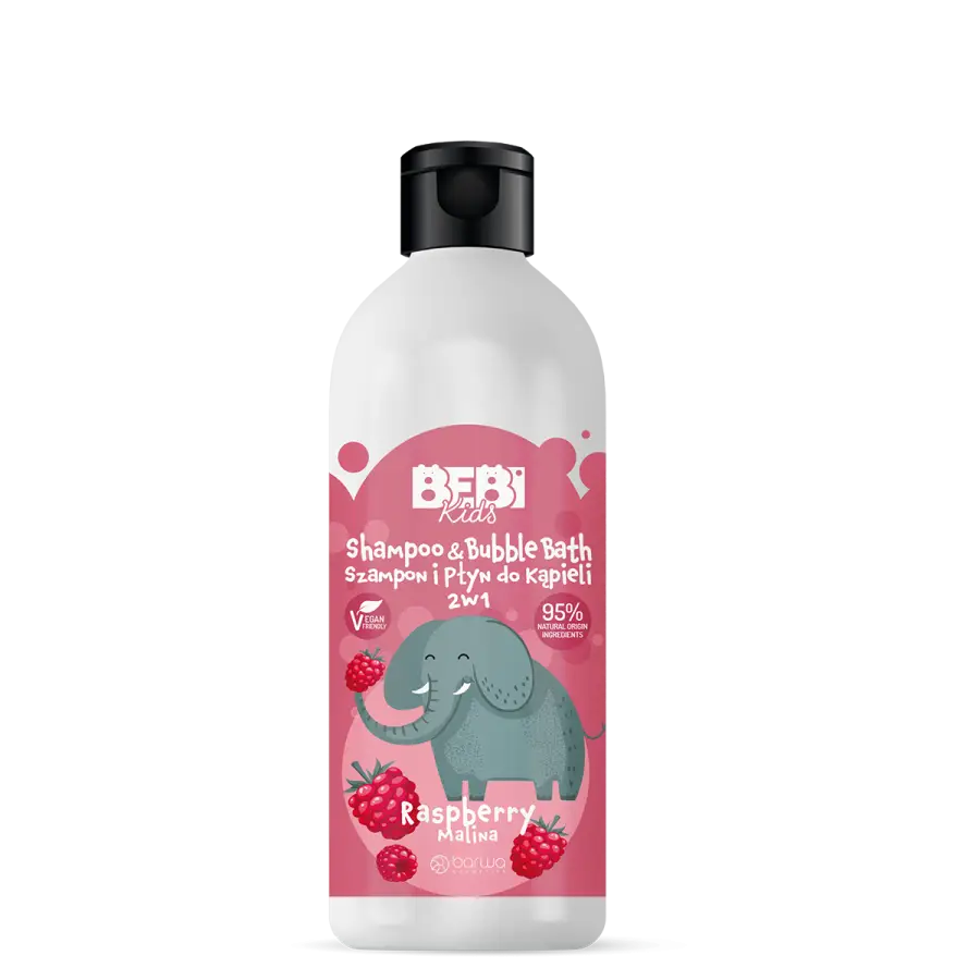 BARWA BEBI KIDS Szampon i Płyn do Kąpieli 2W1 Malina 500ml