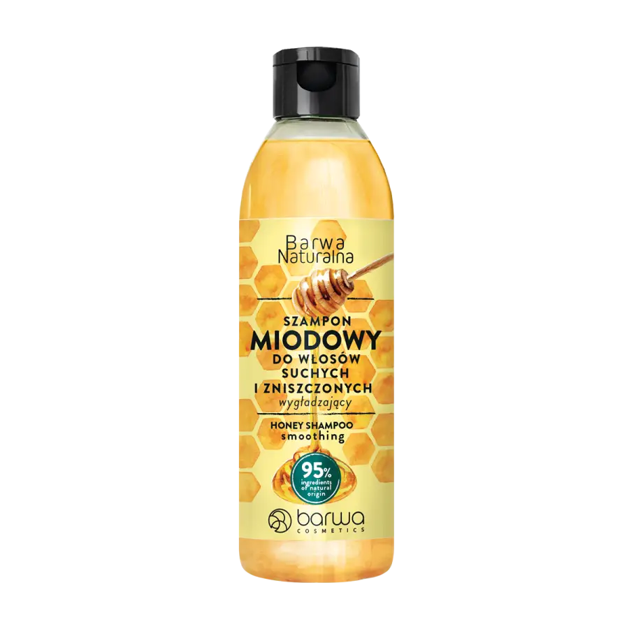 BARWA Naturalna Szampon Miodowy do Włosów Suchych i Zniszczonych Wygładzający 300ml