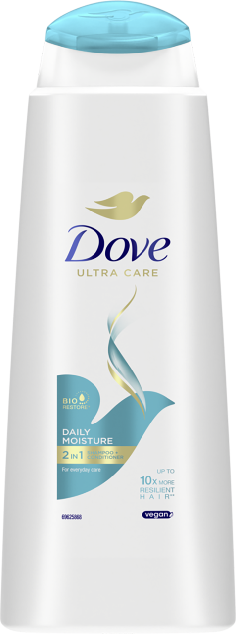 DOVE Ultra Care Szampon do włosów Daily Moisture 2w1 400ml