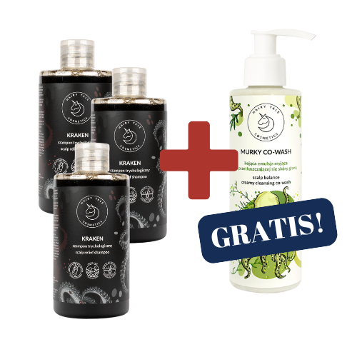 ZESTAW HAIRY TALE COSMETICS 3x KRAKEN szampon trychologiczny + MURKY co-wash GRATIS