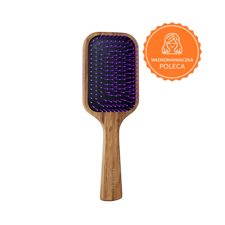 ANWEN Hairbrush drewniana szczotka do włosów - fioletowa