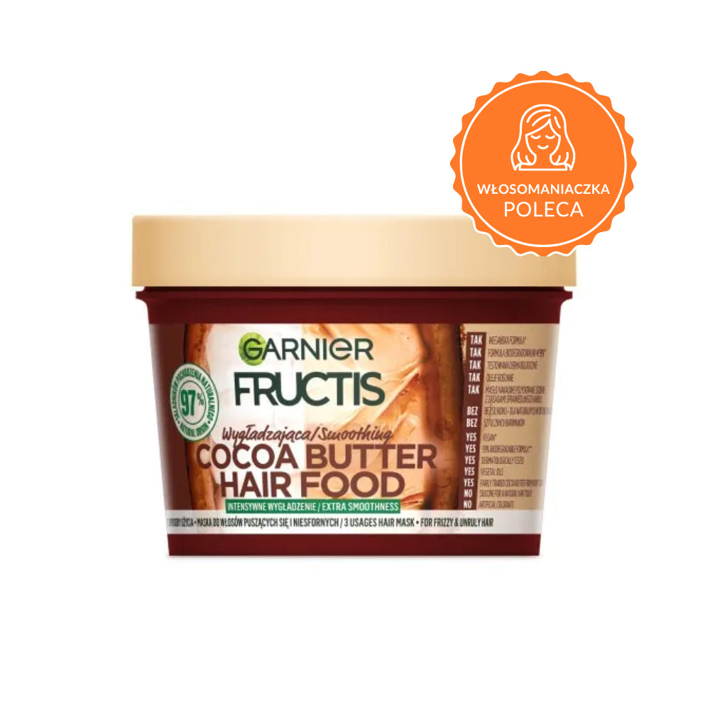 GARNIER Fructis Cocoa Butter Hair Food Maska do włosów puszących się 390ml