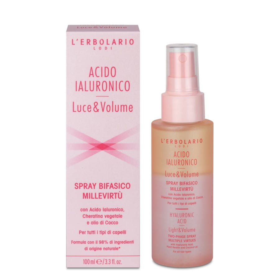 L'ERBOLARIO Acido Ialuronico Luce e Volume Spray dwufazowy do włosów 100 ml