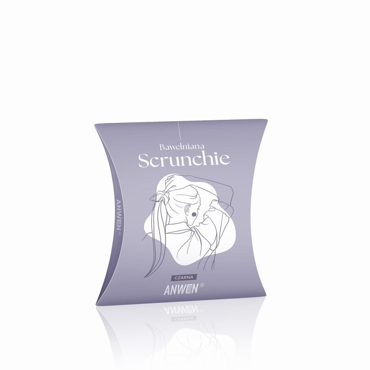 ANWEN Cotton scrunchie, black