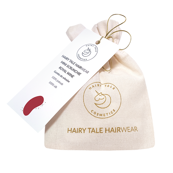 HAIRY TALE HAIRWEAR MINI Scrunchie Royal Wine - Gumka jedwabna