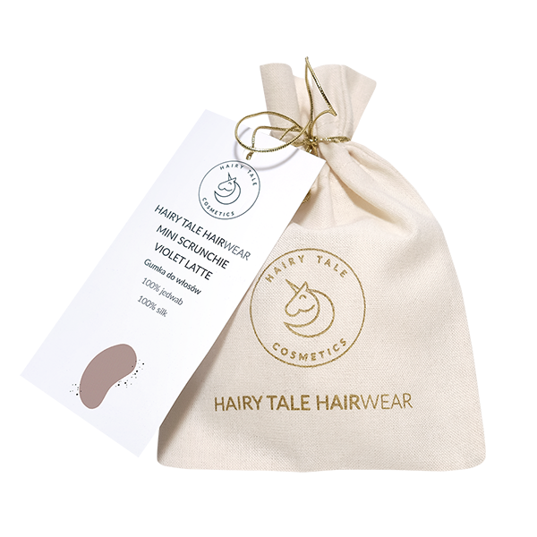 HAIRY TALE HAIRWEA MINI Scrunchie Violet Latte - gumka jedwabna