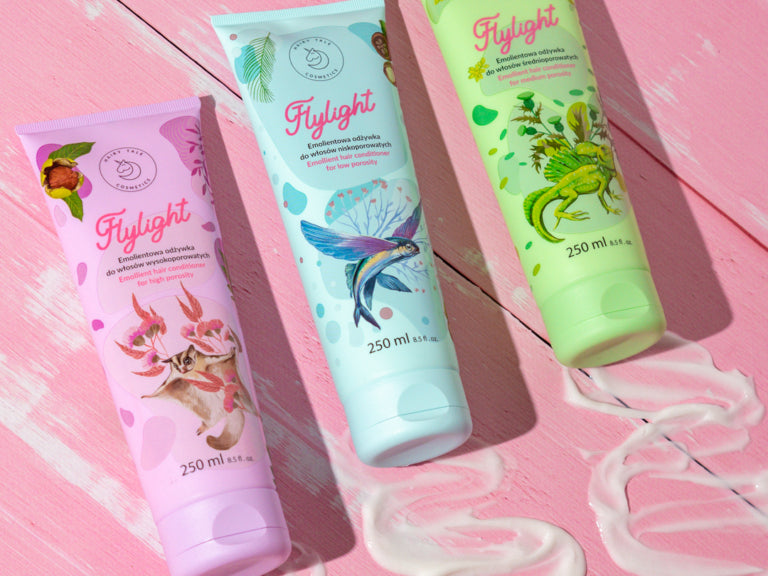 HAIRY TALE COSMETICS Flylight Walnut - Lekka odżywka emolientowa Orzech Włoski 250ml KRZYWA TUBA Data ważności 10/25