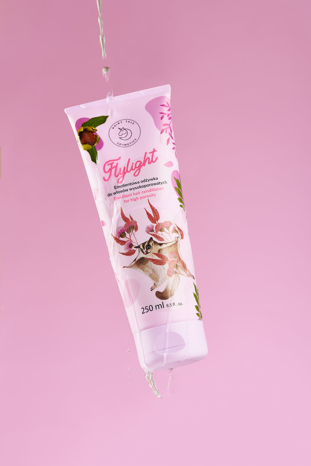 ZESTAW HAIRY TALE COSMETICS Liquid Gold 150 ml + HAIRWEAR różowy czepek satynowy do WŁOSINGu i Flylight emolientowa odżywka do włosów wysokoporowatych 250ml GRATIS