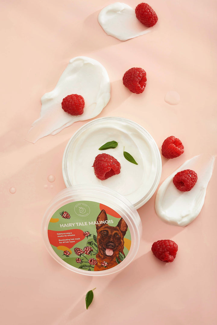 HAIRY TALE COSMETICS Malinois - nabłyszczająca maska do włosów z kwasem glikolowym 200 ml