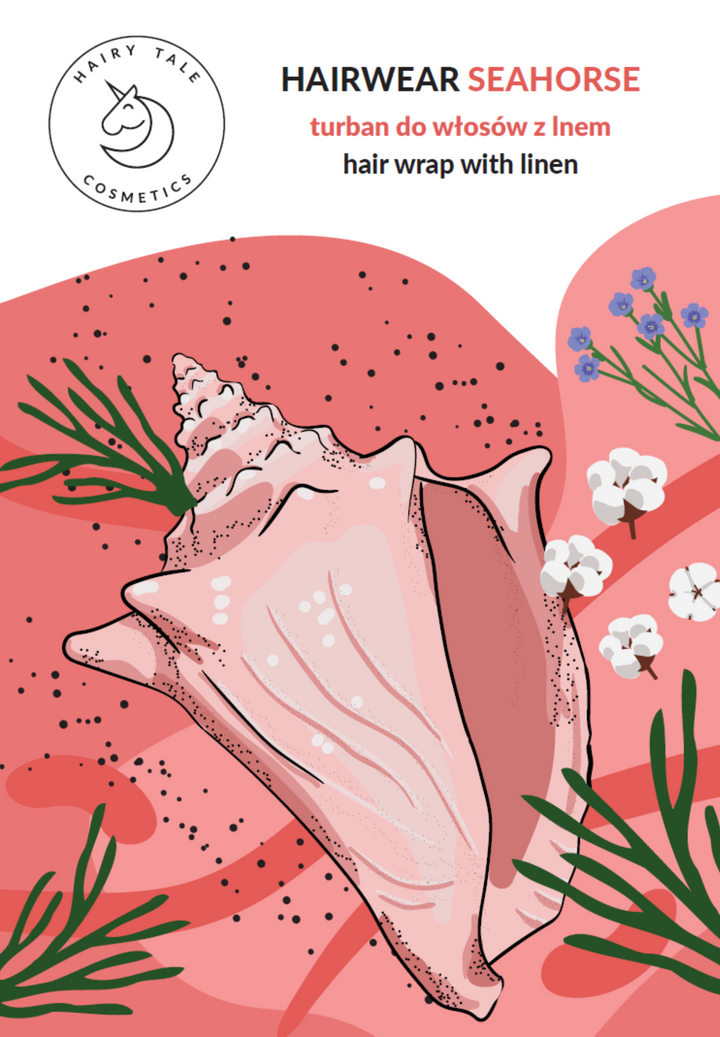 HAIRY TALE HAIRWEAR SEAHORSE Turban do włosów z lnem