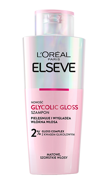 ELSEVE Glycolic Gloss Szampon - 2% Kompleksu Nabłyszczającego z Kwasem Glikolowym do włosów matowych i szorstkich 200ml