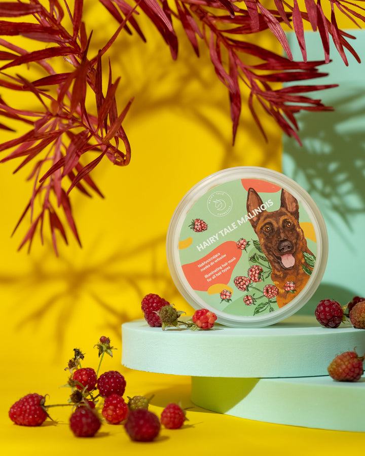 HAIRY TALE COSMETICS Malinois - nabłyszczająca maska do włosów z kwasem glikolowym 200 ml
