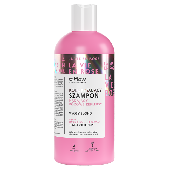 SO!FLOW Koloryzujący szampon nadający różowe refleksy do włosów blond 300ml